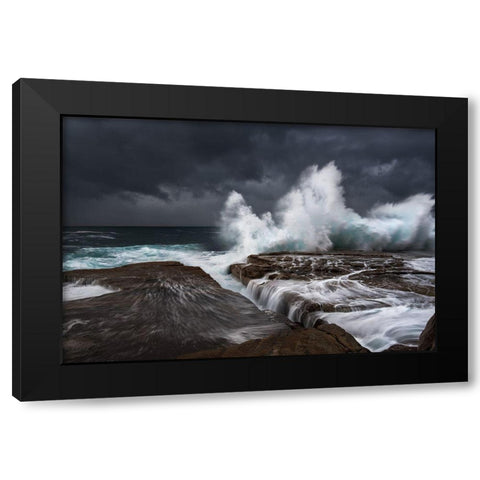 The Might Black Modern Wood Framed Art Print by Gorlin, Anton