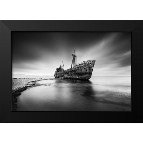 The Last Titan Black Modern Wood Framed Art Print by Digalakis, George