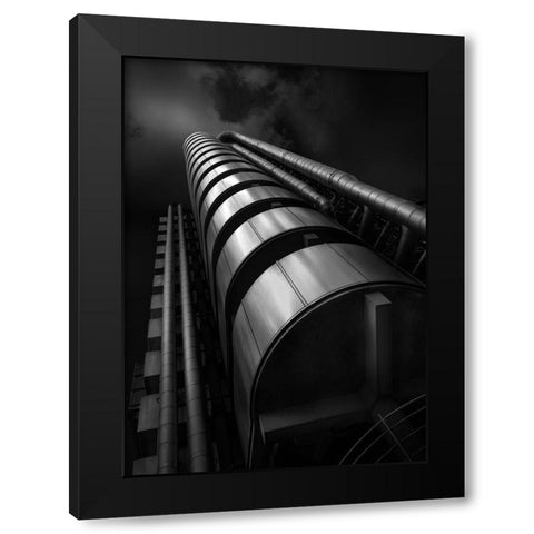 Steel And Light Black Modern Wood Framed Art Print with Double Matting by Skinlo, Arne