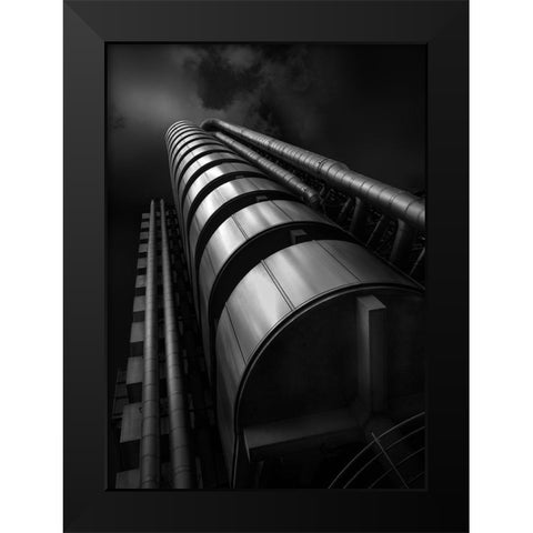 Steel And Light Black Modern Wood Framed Art Print by Skinlo, Arne