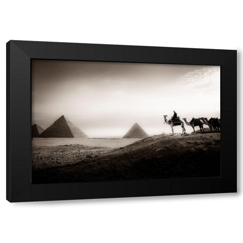 Pyramid Sighting Black Modern Wood Framed Art Print with Double Matting by Khataw, Ali