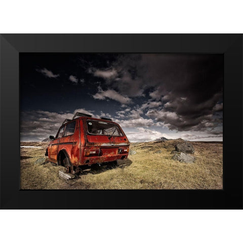 Lada Black Modern Wood Framed Art Print by H. Ingibergsson, Torsteinn