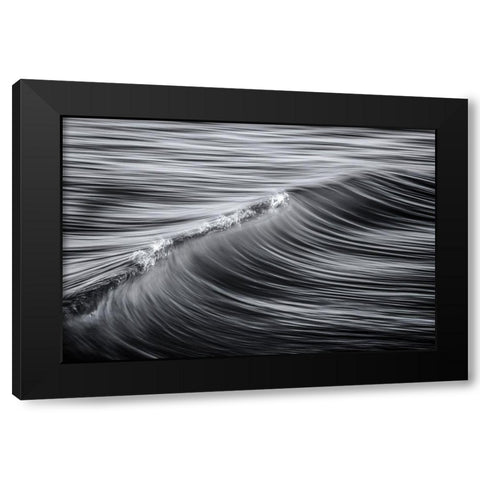 Liquid Black Modern Wood Framed Art Print with Double Matting by Palmerini, Fabio