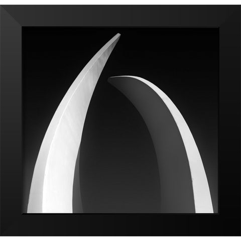 Dancing And Hugging Black Modern Wood Framed Art Print by Kaddourah, Ahmad