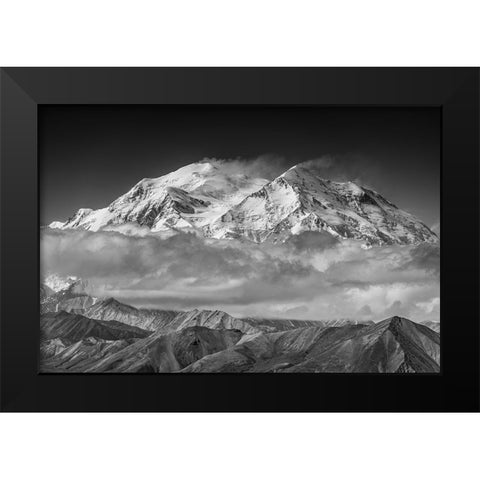 Denali From The Opposing Ridge Line Black Modern Wood Framed Art Print by C. Sink, Jeffrey