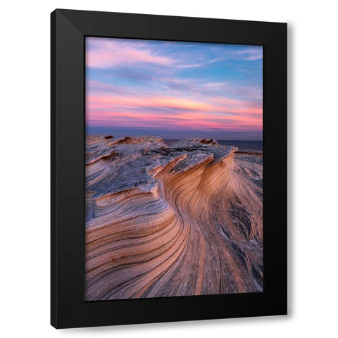 Among The Waves Black Modern Wood Framed Art Print by Gorlin, Anton