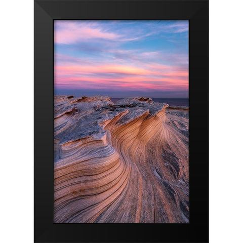 Among The Waves Black Modern Wood Framed Art Print by Gorlin, Anton