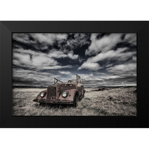 The Eyes Black Modern Wood Framed Art Print by Ingibergsson, Bragi