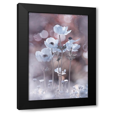 All The Flowers Of All The Tomorrows Are In The Seeds Of Today Black Modern Wood Framed Art Print by BRAVIN, Fabien