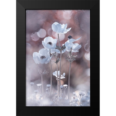 All The Flowers Of All The Tomorrows Are In The Seeds Of Today Black Modern Wood Framed Art Print by BRAVIN, Fabien