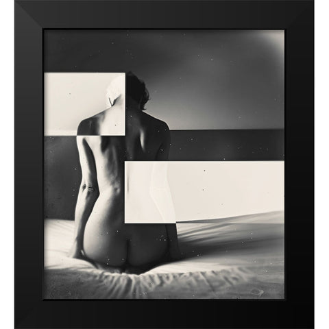 Untitled Black Modern Wood Framed Art Print by Bousca, Bogdan