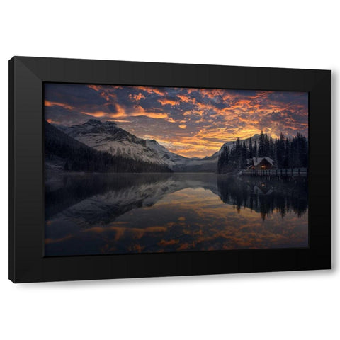 Emerald  Lake-Canada Black Modern Wood Framed Art Print by Martin Castan, David