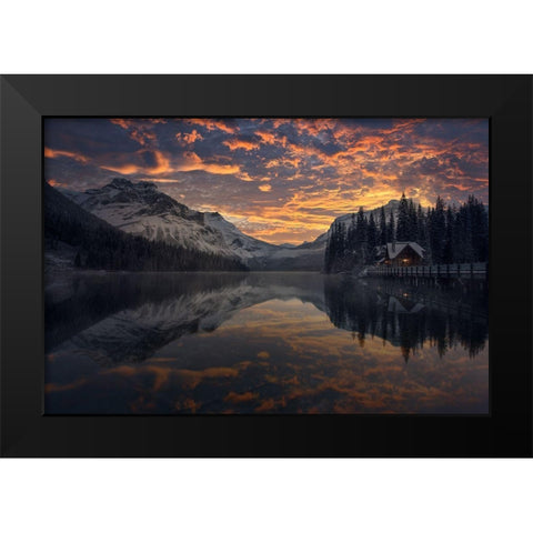 Emerald  Lake-Canada Black Modern Wood Framed Art Print by Martin Castan, David