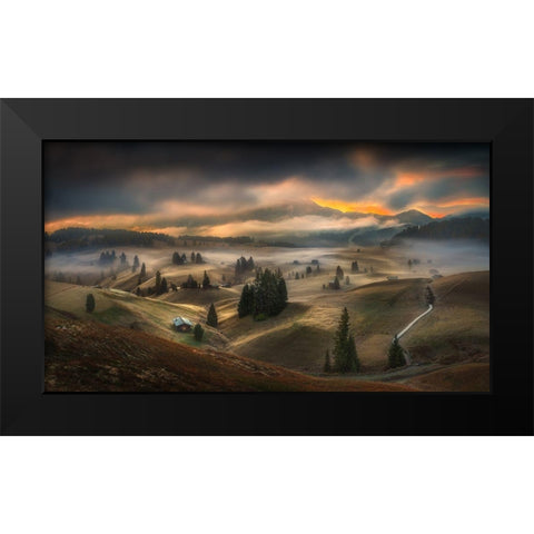 Untitled Black Modern Wood Framed Art Print by Rojek, Tomasz