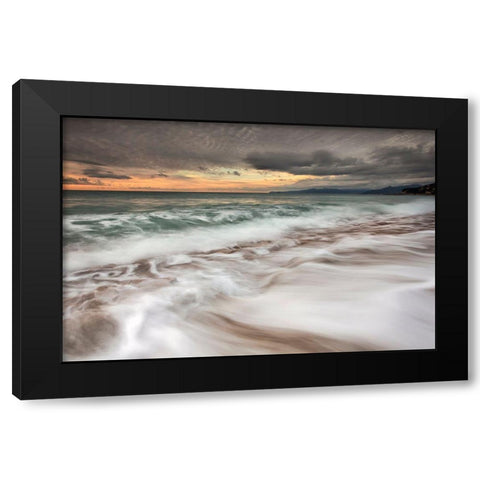 The Sea Black Modern Wood Framed Art Print with Double Matting by Bolla, Paolo