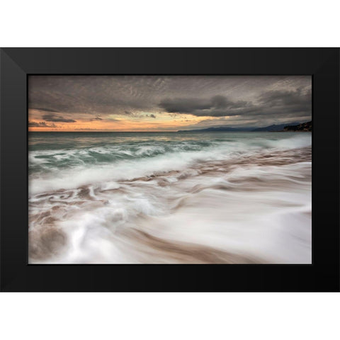 The Sea Black Modern Wood Framed Art Print by Bolla, Paolo