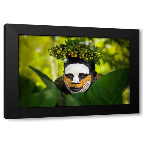 Surma III Black Modern Wood Framed Art Print with Double Matting by Noriega, Juanra