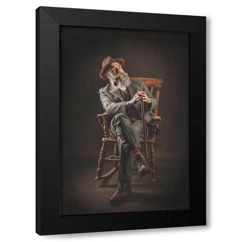 An English Gentleman Black Modern Wood Framed Art Print with Double Matting by Dixon, Colin