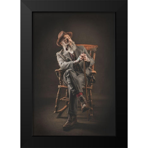 An English Gentleman Black Modern Wood Framed Art Print by Dixon, Colin