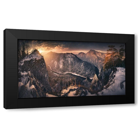 Sokolica Black Modern Wood Framed Art Print with Double Matting by Nienartowicz, Karol