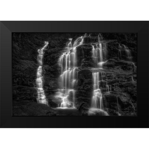 The Triple Black Modern Wood Framed Art Print by Zhu, Jingshu