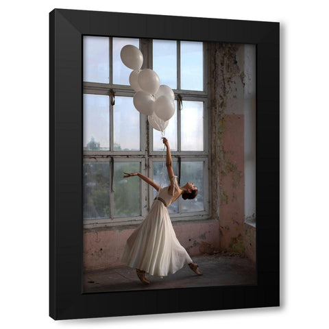 Seven Days Black Modern Wood Framed Art Print with Double Matting by Kapsha, Eduards