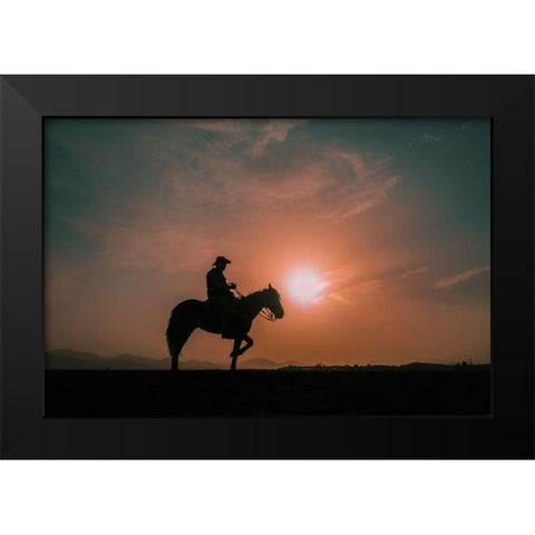 Waiting Black Modern Wood Framed Art Print by Tekdogan, Barkan