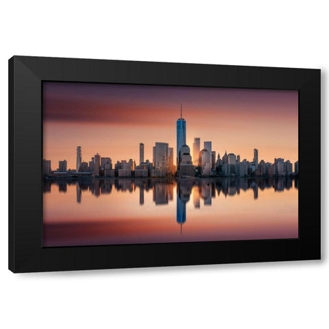 Unforgettable Sunrise Black Modern Wood Framed Art Print with Double Matting by Ruiz Dueso, Jorge