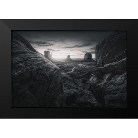 Mvbw Black Modern Wood Framed Art Print by Pablo De, Juan