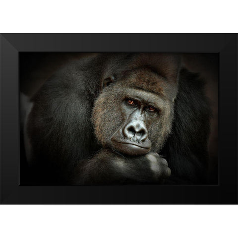 Peaceful Giant Black Modern Wood Framed Art Print by Wenner-Braun, Antje