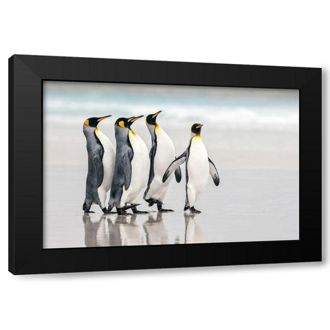 Parade Black Modern Wood Framed Art Print with Double Matting by Gil Raga, Joan