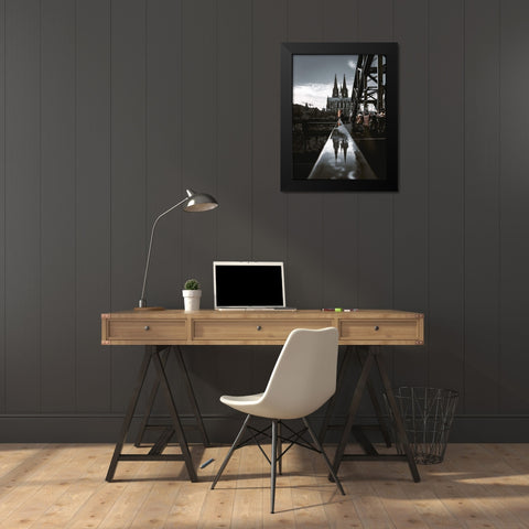 The Cologne Cathedral Black Modern Wood Framed Art Print by Coniglio, Massimiliano