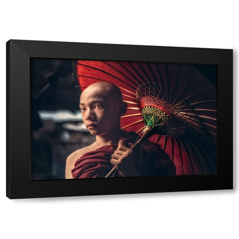 Light Of Innocence Black Modern Wood Framed Art Print by Rivera, Roberto