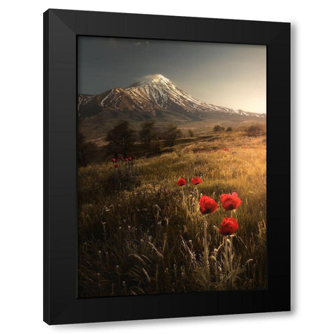 Life Is Beautiful Black Modern Wood Framed Art Print with Double Matting by Behzad, Majid