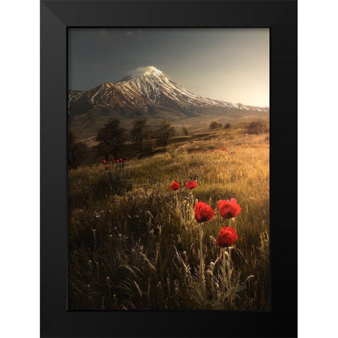 Life Is Beautiful Black Modern Wood Framed Art Print by Behzad, Majid