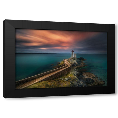 Untitled Black Modern Wood Framed Art Print with Double Matting by Rojek, Tomasz