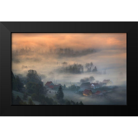 Untitled Black Modern Wood Framed Art Print by Rojek, Tomasz