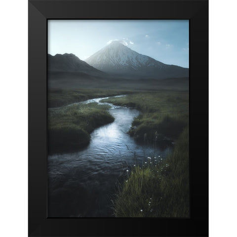 Inner Tranquility Black Modern Wood Framed Art Print by Behzad, Majid