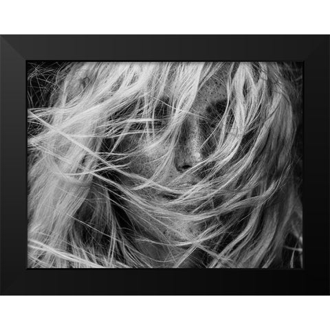 Project Faces [Alica] Black Modern Wood Framed Art Print by Krystynek Mqep, Martin
