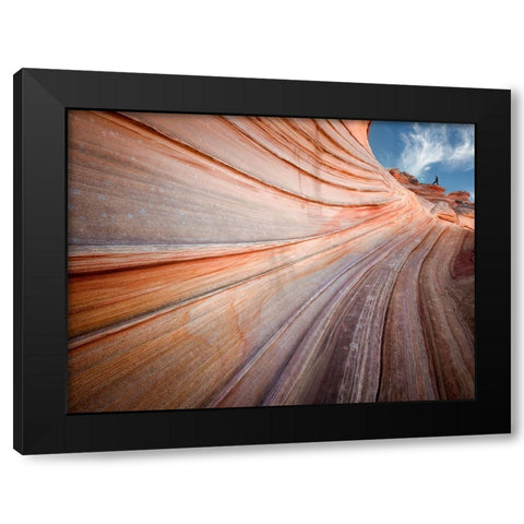Vanish Point Black Modern Wood Framed Art Print by Dou, Shenshen