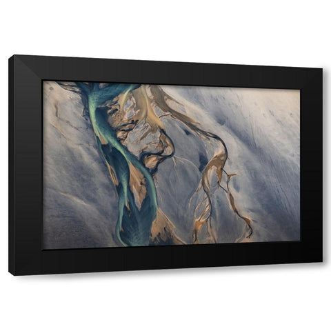 Elle Black Modern Wood Framed Art Print with Double Matting by Macua, Gerald