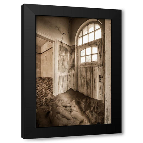 Haunted House Black Modern Wood Framed Art Print with Double Matting by Wong, Fion