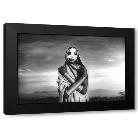 Suri-Surma Black Modern Wood Framed Art Print with Double Matting by Yosifov, Svetlin