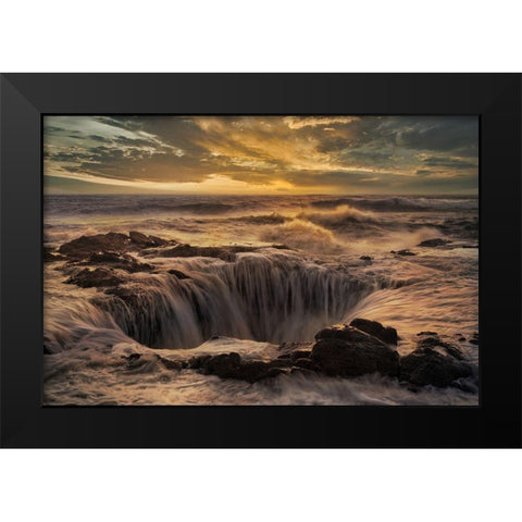 Thors Well Black Modern Wood Framed Art Print by Langager, Ron