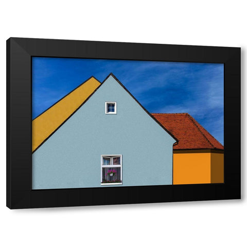 Untitled Black Modern Wood Framed Art Print with Double Matting by Orbach, Arnon