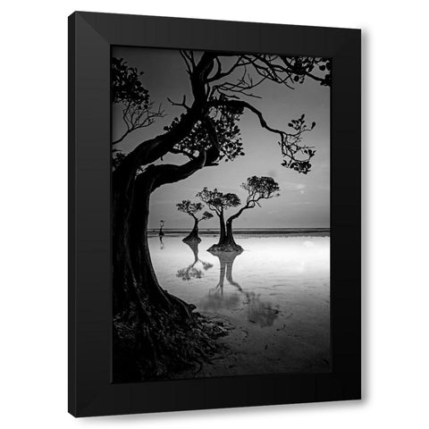 Framing Black Modern Wood Framed Art Print by Muliani Hartojo, Angela