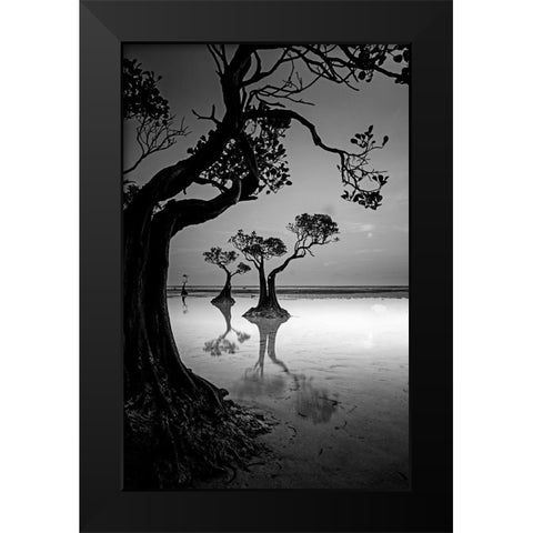 Framing Black Modern Wood Framed Art Print by Muliani Hartojo, Angela