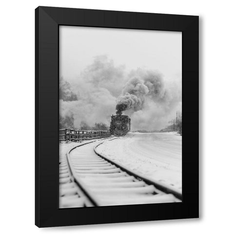 Mocanita Hutulca Black Modern Wood Framed Art Print by Sveduneac, Marina