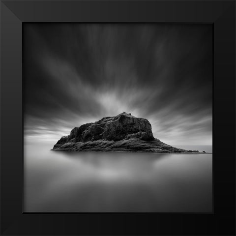 Monemvasia Island Black Modern Wood Framed Art Print by Digalakis, George