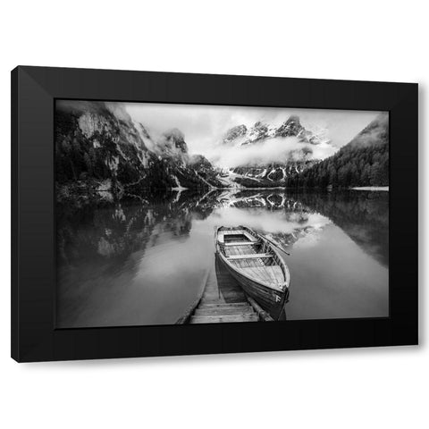 En Blanco Y Negro Black Modern Wood Framed Art Print by Lazare, Adrian